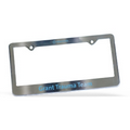 Chrome Faced Auto License Frame w/ 2 Holes & Large Bottom Panel